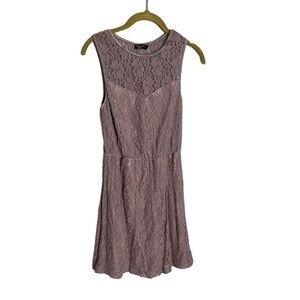 Ruby Rox Dusty Pink Lace Mini Dress Small
